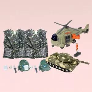 아이 장난감 선물 실감나는 활동성 어린이 밀리터리 헬리콥터 유아 육아 군복 군모 역할 생일 소꿉놀이 남