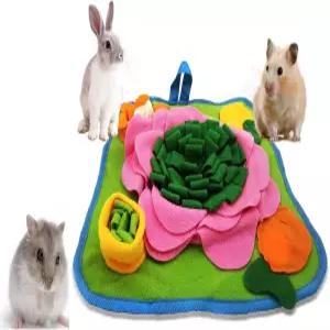 토끼 먹이 찾기 매트 햄스터 퍼즐 장난감 페럿을 위한 인터랙티브 기니피그 고슴도치 친칠라 작은 동물