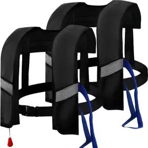 2개 자동 팽창식 구명조끼 CO2 인플레이션이 있는 조절 가능한 나일론 수영 조끼 반사 스트립 및 안전 버클