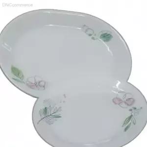 코렐 타원 접시 대 주방용품 꽃무늬그릇 신혼그릇세트