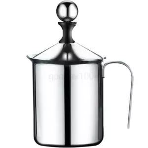 핸드우유거품기 핸드블랜더 수동 커피 메이커 아이스 실버 400ml