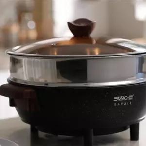 전기쿠커 냄비 가마솥 전솥 찜기 멀티 32CM 다용도 자취생선물 싱글족가전 미니 고구마찌 소형 굽기