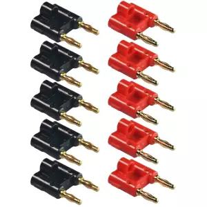 CSE 양방향 스피커 바나나 남성 플러그 케이블 커넥터 듀얼 플러그10팩