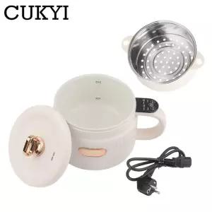 휴대용 밥솥 전기 프라이팬 국수 끓는 컵 냄솥 수프 스튜어 기숙사 여행용 세라믹 라이너 EUUS