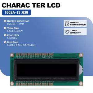 이중 행 인터페이스 모듈 BTN 블랙 필름 602A3 문자 LCD 02x6 6 핀 6x2 흑백 스크린 다국어