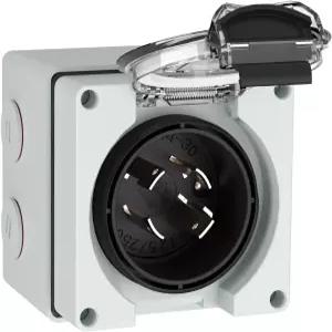 Muelnmey 30Amp 파워 인렛 박스 NEMA 방진 7500W 발전기 125250V 전기 용접기 플러그 포함되어 위한 목록에