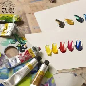 아크릴 페인트 수채화팔레트 가죽 수제 염색 페인팅 DIY