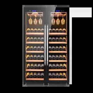 통합 와인 냉장고 듀얼 존 대형 셀러 캐비닛 빌트인 쿨러