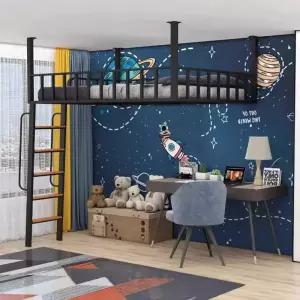 철제 벙커침대 높은 자취방 2층 성인 사다리 공간활용