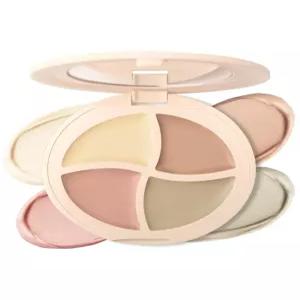 4가지 컬러 컨실러 팔레트 전체 커버 다크서클 성숙한 피부를 위한 크림 보정 워터프루프 페이스 언더