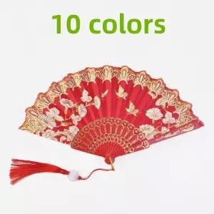 빈티지 손 팬 공예 선물 파티 축제 여성 댄스 공연 소품 홈 인테리어 장