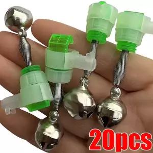 낚시 벨 나선형 클립 물고기 바이트 알람 로드 팁 클램프 루어 경고 싱글 링 도구