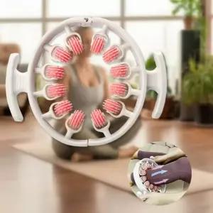 다기능 다리 마사지기 2 휠로 팔 허리 근육 이완을 위한 전신 마사지 롤러 수동 기계