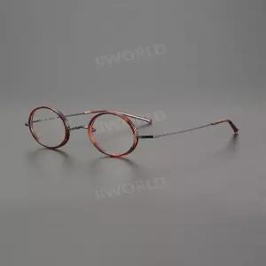 일본Ti 프리미엄 안경테 복고풍 문학예술가 코패드 없는 특이한 초경량 티타늄 클래식 앤티크