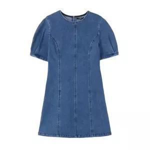 [갤러리아] [LAP]퍼프 소매 슬림 미니데님원피스 (AR2DO560)