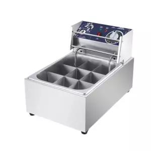 전기 튀김기 핫도그 2구 영업용 소형 분식집 업소용 스테인리스 프라이어 커머셜