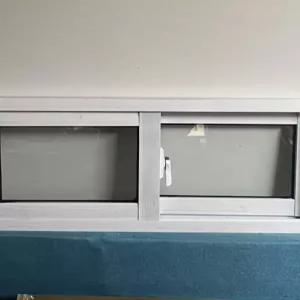 주택 미닫이창 화장실 슬라이딩 화이트 샷시 유리창 환기 방충망