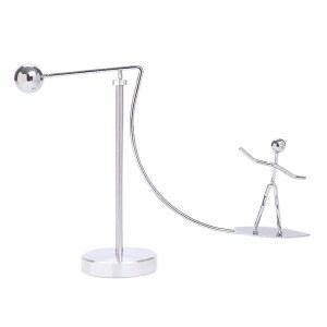 무한동력 진자운동 역도 소형 진자 피규어 깨지지 학생 않는 금속 졸업 데스크탑