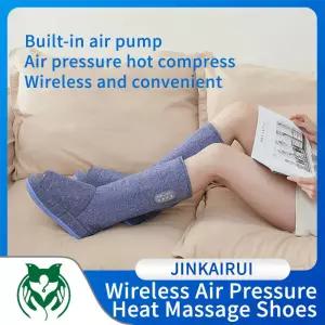 열 에어백이 있는 전기 종아리 마사지기 자동 발 안마기 반죽 홈 다리 무선 휴대용 마사지 신발