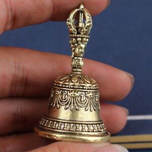 불교종 명상종 황동 티베트 수제 악기 불교 페스틀 소리 세트 바즈라 명상 벨과 차임