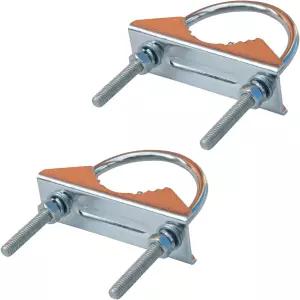 2개의 PCS 안테나 마운트 클램프 U볼트 V턱 블록이 있는 마스트 U 파이프 어셈블리 외부 가정용 장착