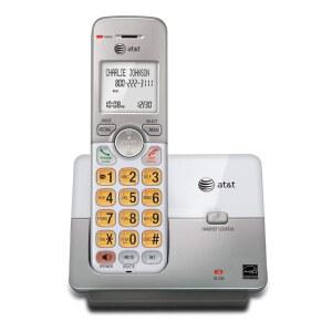 AT&T EL51103 - DECT 6.0 무선 홈폰. 풀 듀플렉스 핸드셋 스피커폰, 백라이트 디스플레이, 불이 켜진 키패드, 발신자 ID/통화 대기, 전화번호부, 에코 모드, 음성 메시지 키, 조용한 모드.