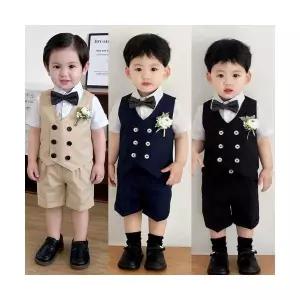 팜므 남아정장 아기수트 돌 베이지 네이비 블랙 유아하객룩 여름 정장세트설날