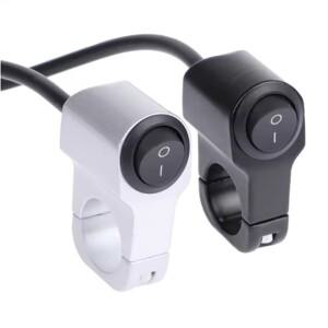 범용 7/8인치 바이크 오토바이 핸들바 스위치 자전거 ATV 스포트라이트용 헤드라이트 온/오프 토글