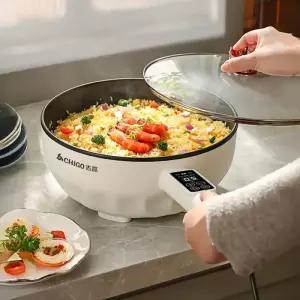 다기능 전기 조리 냄비 가정용 논스틱 프라이어 및 찜기 소형 쿠커 빠른 식사 기기