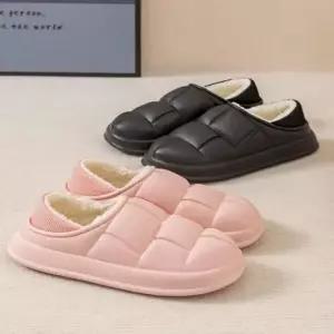 겨울신발 여성 온도잠금 겨울 방한화 털슬립온 고무밴딩 방수