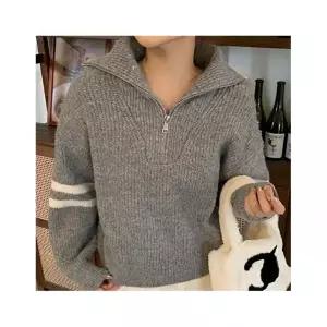 에스케이스토아 목폴라니트 여성 반집업 니트 스웨터 겨울 캐주얼 데일리 패션