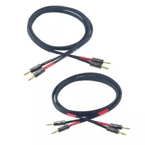 바나나 플러그와 스피커 케이블 12awg 주석이 달린 무산소 구리OFC 실리콘 고무 케이블3FT