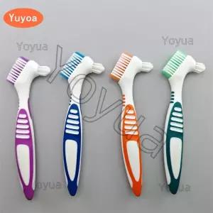 30pcs 틀니 칫솔 청소 브러시 양면 보이지 않는 교정기 치열 디스케일링