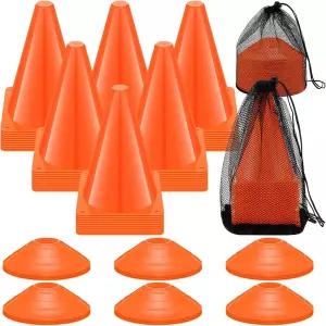 빈소 108 팩 플라스틱 교통 콘 세트 48 민첩성 필드 마커 축구 60 디스크 트레이닝 3 개와 스케이트 농구