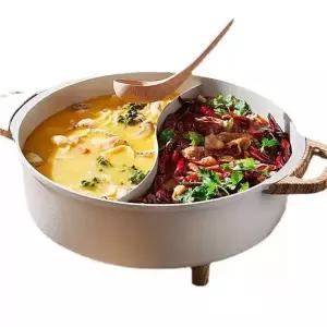 전기 훠궈냄비 홈파티 반반냄비 샤브샤브 원형 대형 전골