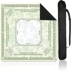 치누아지에 마작 매트 세트 휴대용 가방 테이블 게임용 액세서리 타일 보드 감소 게이밍 소음 1개