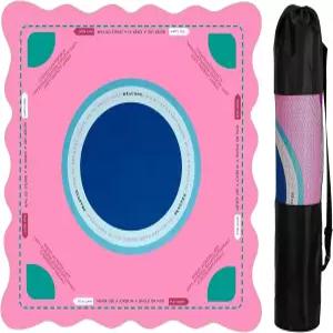 테이블 315 인치 소음 마작 포함 검은색 타일 도미노핑크용 게임 감소 방지 보드 매트 카드 가방 휴대용