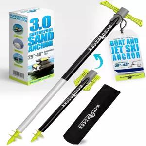 샌드샤크 슈퍼스포츠 3.0 얕은 물 앵커 그레이트 제트 스키 PWC 폰툰 보트 액세서리 케이스 포함 2948인치