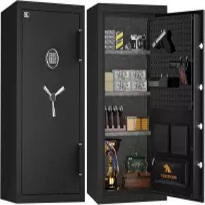 TIGERKING 8.78 Cu Ft 방화 및 방수 금고 디지털 잠금 장치 DIY 페그보드 도어 가정 사무실용 고강도 스틸