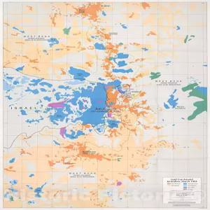 1994년 역사적인 월맵 가자 지구와 서안 지도 폴리오 예루살렘 주변의 토지 사용 제목과 다른 16인치 x