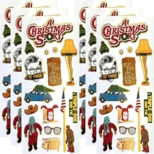 페이퍼 하우스 프로덕션 반짝이는 호일 에나멜 효과 스티커 시트 6장으로 구성된 크리스마스 스토리 세트