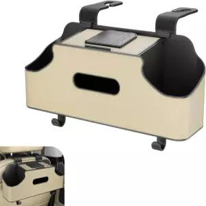 자동차 정리함 및 보관함 컵 홀더 티슈 박스 휴대폰 포함된 3 in 1 다기능 대용량 걸이 트럭 SUV용