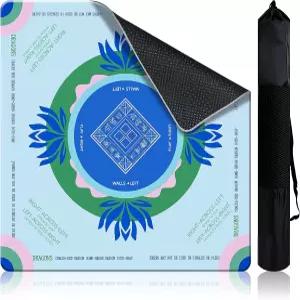 마작 매트 2025 업그레이드된 노크리즈 및 규칙 경량 감소 카드 디자인 소음 타일 방수 실리콘 인쇄 냄새