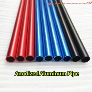 2Pcs/4Pcs 길이 495mm 컬러 알루미늄 합금 튜브 양극 처리된 파이프 OD 와인 레드/트레저 블루/매트 블랙