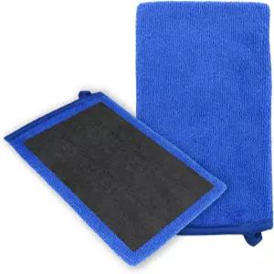 VKQTS 2PCS 자동차 클레이 미트 자동 디테일링 표면 긁힘 방지 소프트 바 페인트 유리 금속용 타월로