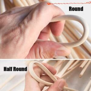 천연 원형 지팡이 스틱 가정용 가구 장식용 실제 라탄 코어 직조 재료 500G 2mm