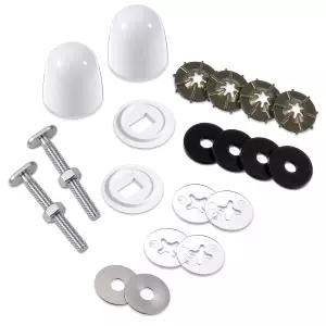 화장실 바닥 볼트 및 캡 세트 범용 변기 탱크 교체 스테인리스 스틸 플랜지 수리 키트볼트 너트 와셔 포함