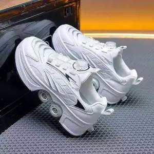 새로운 대형 4륜 접이식 롤러 스케이트 야외 스포츠 및 레저 활동에 훌륭한 선물