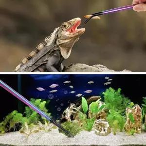 파충류 먹이주기용 집게 수족관 식물 긴 다용도 고강도 금속