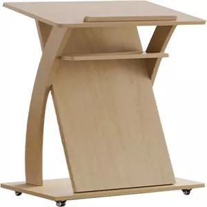 바퀴가 달린 렉터 스탠드 나무 휴대용 스탠딩 작업대 가장자리가 있는 경사진 표면 내장형 수납 공간